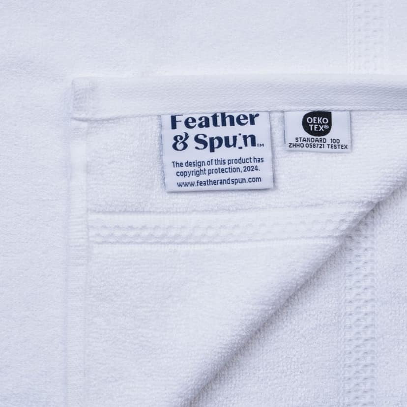 Feather & Spun Bamboo Cotton Face Towel(Pack of 4) | Lavender Fragrance | Oeko-TEX® Standard 100 | Anti Microbial | Fade Resistant | Double Needle Stitch | 600 GSM - 33 cms x 33 cms view 3