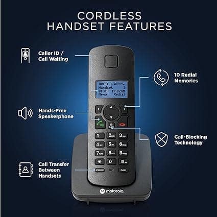 Motorola Voice C4201 Corded Telephone with Digital Cordless Handset view 6