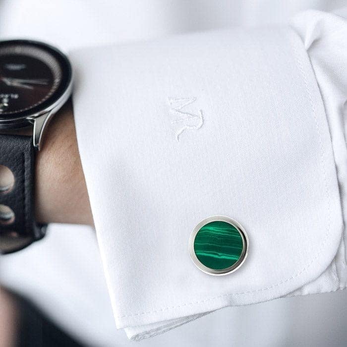 Silver Green Tide Crystal Limited Edition Cufflinks view 2