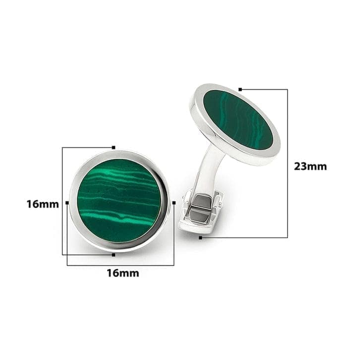 Silver Green Tide Crystal Limited Edition Cufflinks view 3