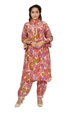 Pakistani Dress (Kurti with a Collar and Pant) - 7XL - Fashion By Palak Jain