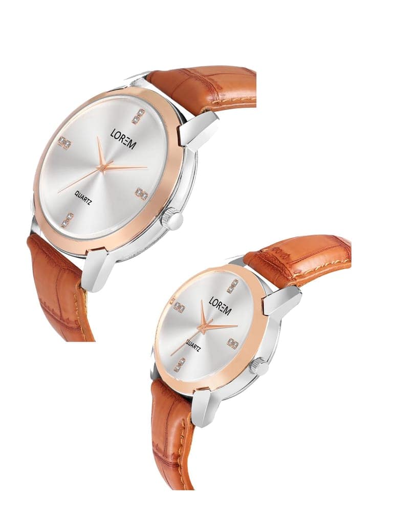 Silver Stylish Dial Analog Watch for Lovely Couple LR97-LR344 view 4