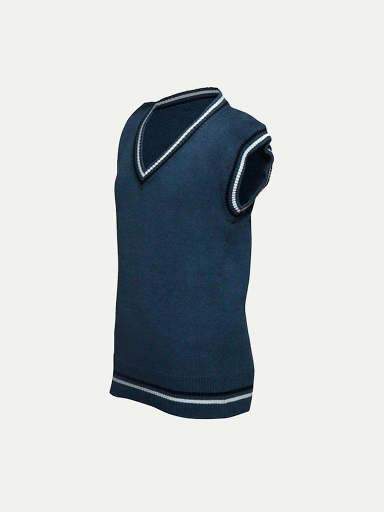 Teen Boys Sleeveless Sweater with Contrast Rib view 2