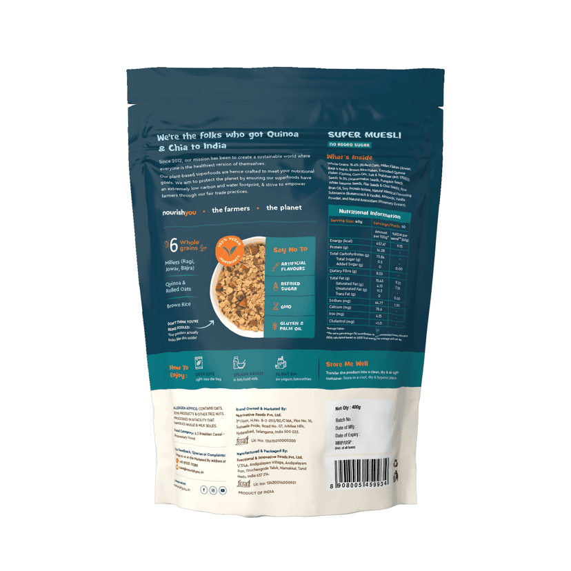 nourish you Super Muesli - No Added Sugar view 4