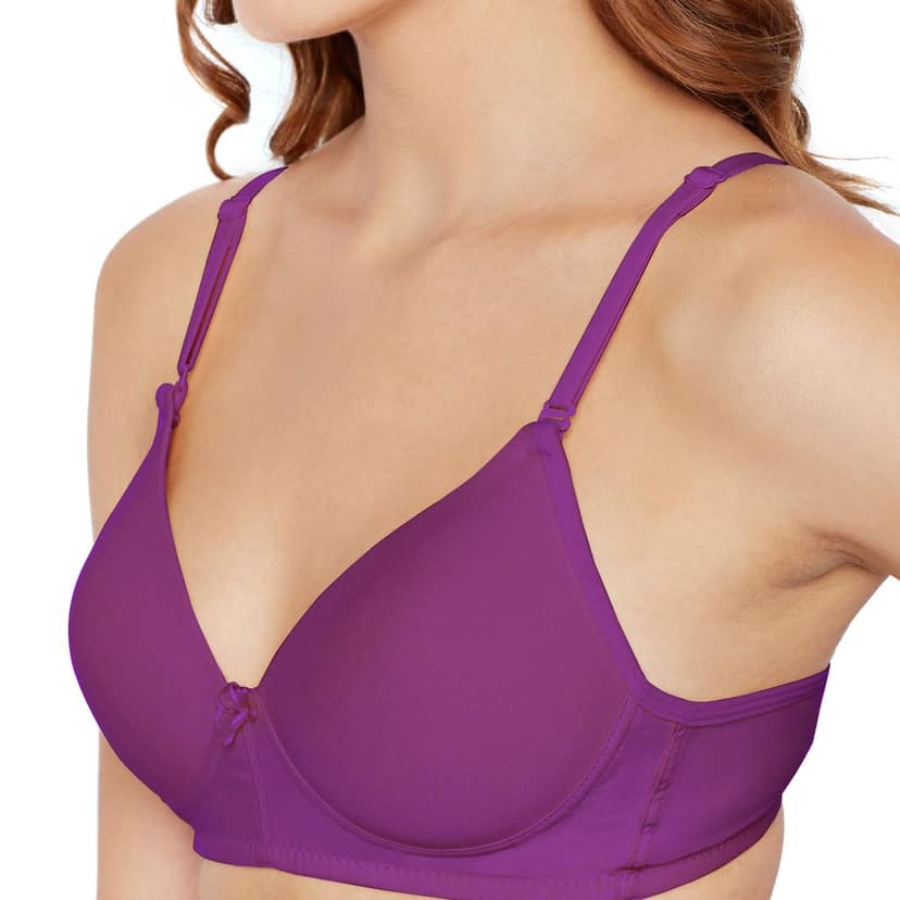 Bodycare Women Cotton Spandex Full Coverage Padded Pushup Bra Bra 6566-WINE view 5