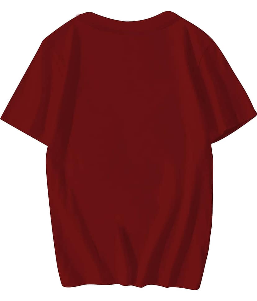 fashion and youth Pack of 1 Cotton Blend Relaxed Fit Men's T-Shirt ( Maroon ) view 2