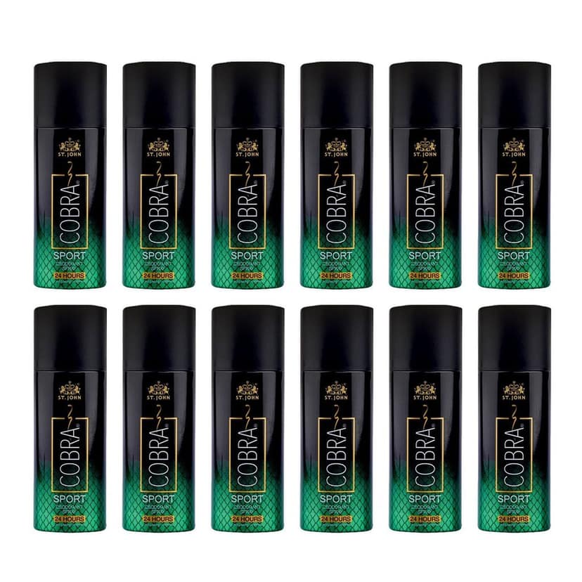 ST.JOHN Sports Deodorant Body Spray for Long Lasting Protection 50ml (Pack of 12)