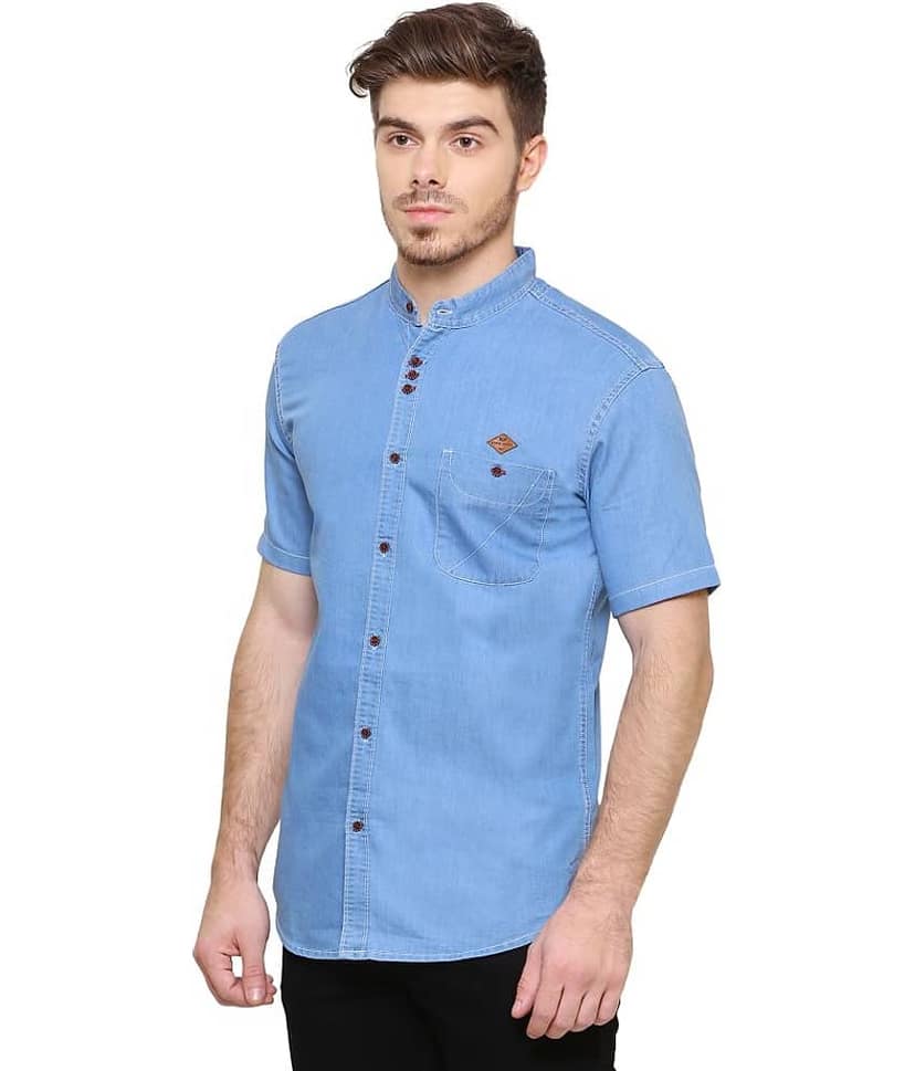 Kuons Avenue Denim Slim Fit Men's Casual Shirt - Blue ( Pack of 1 ) view 2