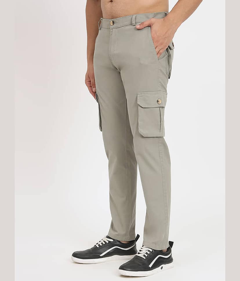 RAGZO Regular Flat Men's Cargos - Light Green ( Pack of 1 )