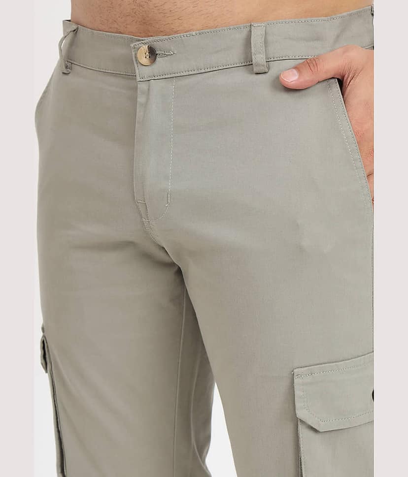 RAGZO Regular Flat Men's Cargos - Light Green ( Pack of 1 ) view 2