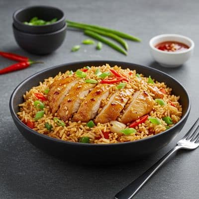 Chicken Singapore Fried Rice