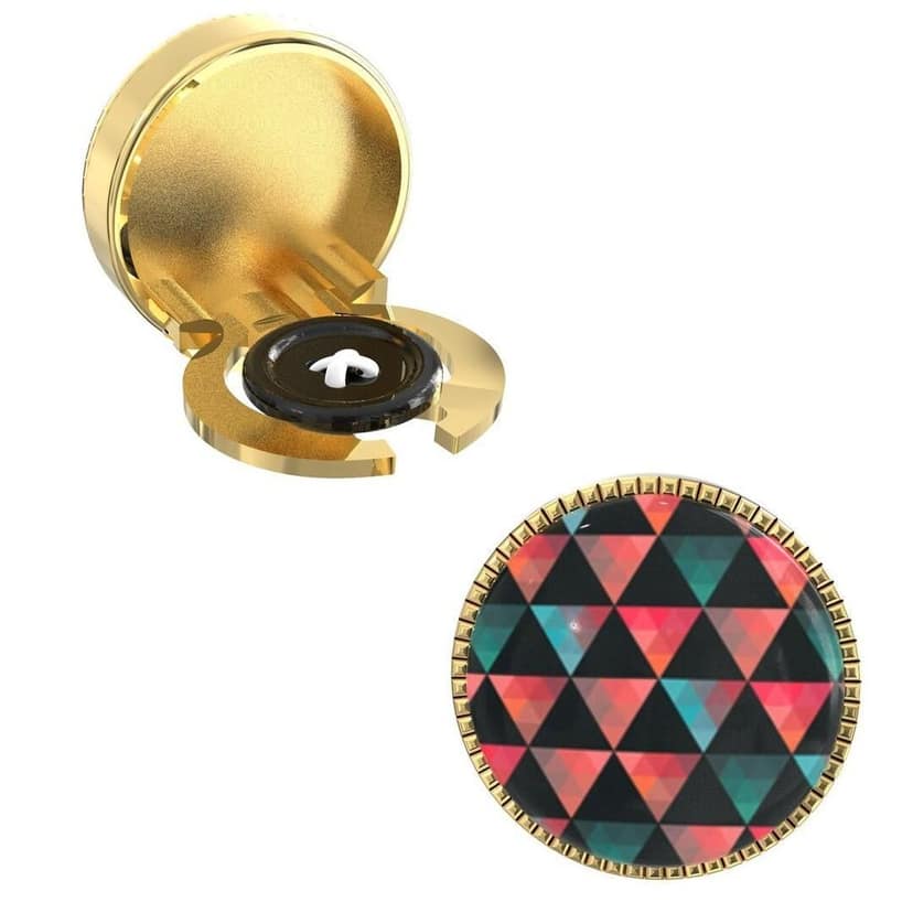 The Smart Buttons - Shirt Button Cover Cufflinks for Men - Geometric Triangles Style view 7