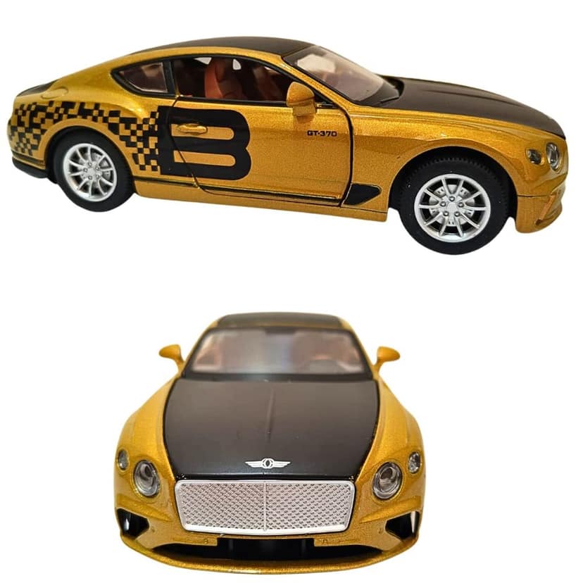 KTRS ENTERPRISE DieCast Zinc Alloy 1/24 Scale Bentlley Continental GT Coupe with for Openable Doors, Working Headlights Tail Lights 【Colors as Per Stock】