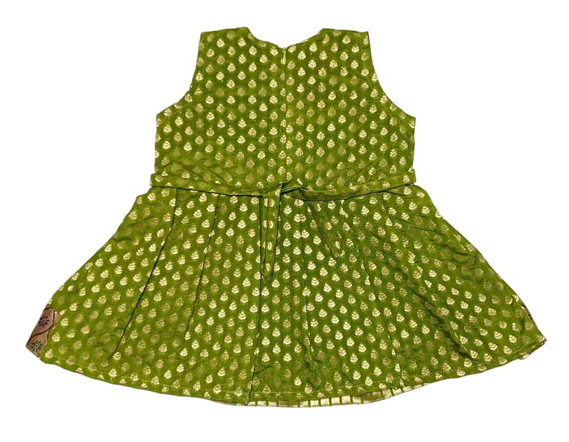 Mom and Me Baby Brocade Frock Dress for Girls - Festive & Wedding Wear view 2