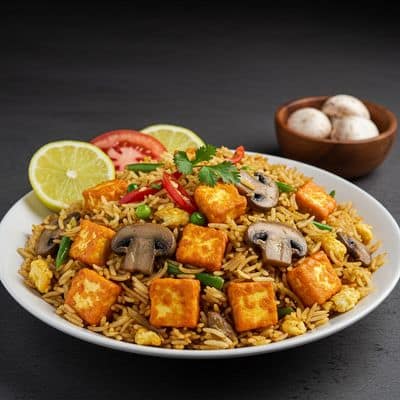 Paneer And Mashroom Fried Rice