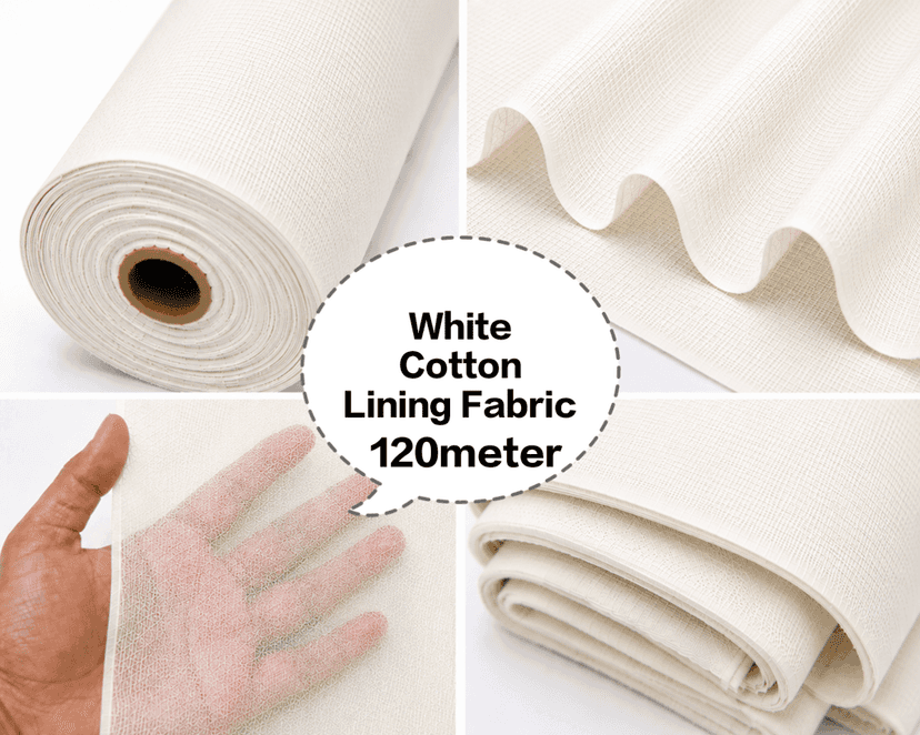 White Cotton Lining Fabric (Bada Panna), White Cotton Lining Fibre (Bada Panna), White Lining Cloth (Bada Panna), Soft White Cotton Lining (Bada Panna), White Garment Lining Fabric (Bada Panna) view 2