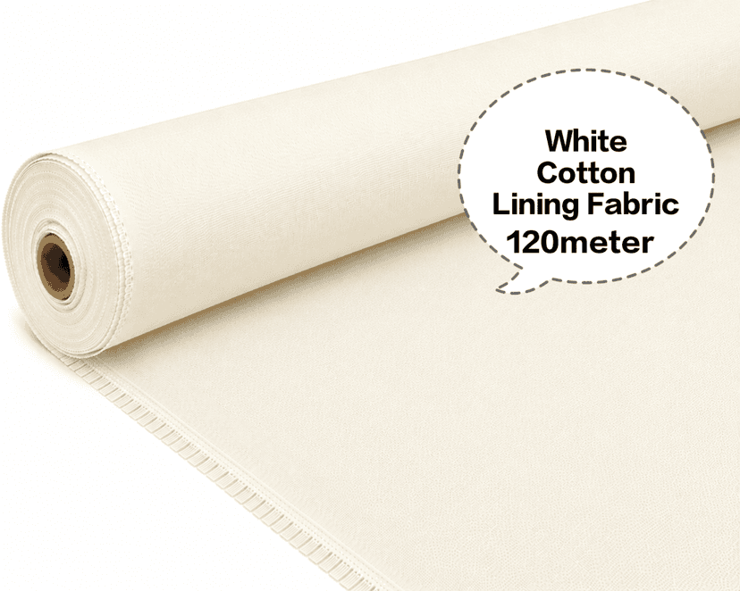 White Cotton Lining Fabric (Bada Panna), White Cotton Lining Fibre (Bada Panna), White Lining Cloth (Bada Panna), Soft White Cotton Lining (Bada Panna), White Garment Lining Fabric (Bada Panna) view 3
