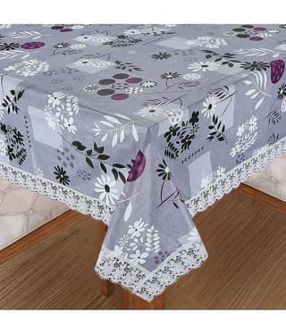 Revexo Printed PVC 4 Seater Rectangle Table Cover ( 40 x 60 ) cm Pack of 1 Multi