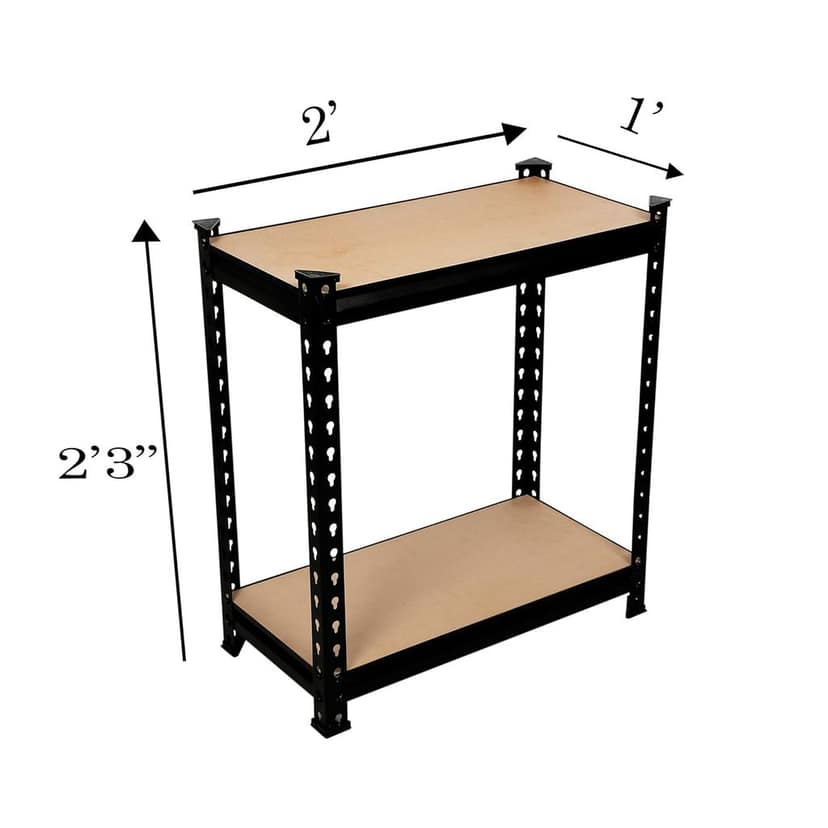 STAR WORK - Adjustable Shelves Bolt-Less (Laminate MDF Sheet) Storage Shelving Display Plant Flower, Stand Bookshelf for Home, Office, Kitchen 2'3" x 2" x 1 "(2 Shelves) view 2