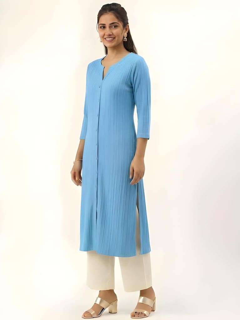 Designer Kurti for Women, Trendy Ethnic Fashion Wear, Beautiful Casual and Festive Outfit for Parties, Functions and Family Gatherings view 4