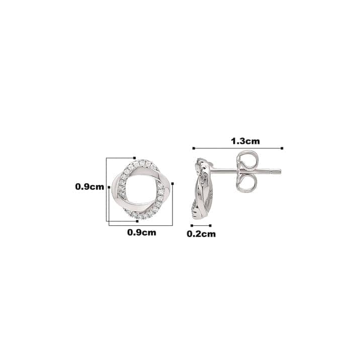 Silver Allure Earrings view 4