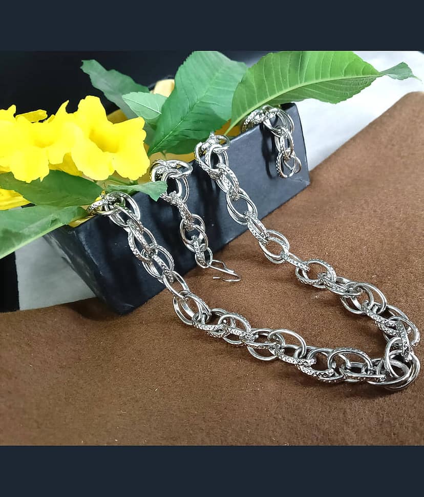 SHANKH-KRIVA Silver Plated Chain ( Set of 1 )
