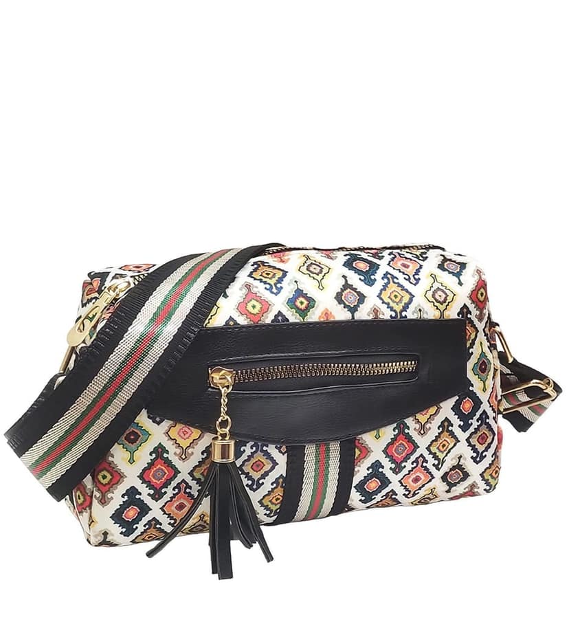Magnifique Women's Hand/Sling/Side Bag/purse Polyurethane Western (Grey)