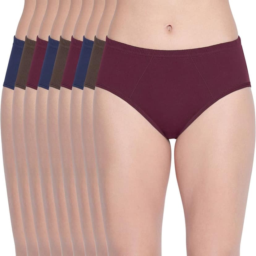Bodycare women's combed cotton assorted Hipster Panty Pack of 9 ( 2D )
