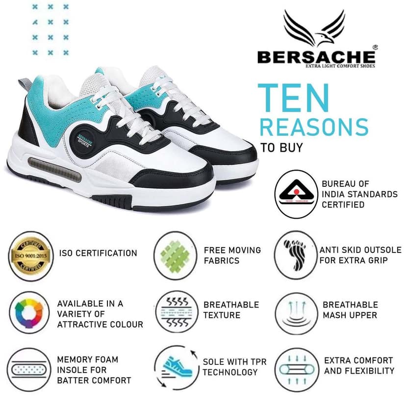 Bersache Sneaker, Loafers ,Casual With Extra Comfort Sneakers For Men's view 5