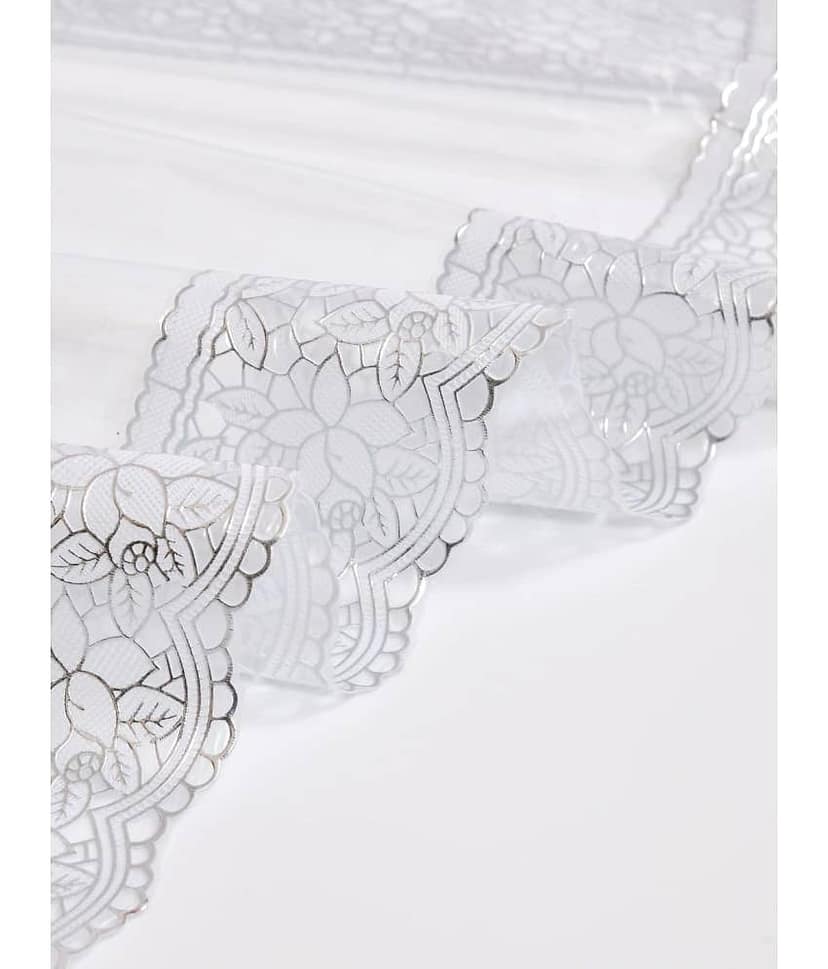 Solid PVC 6 Seater Rectangle Table Cover ( 228 x 152 ) cm Pack of 1 Gold view 2