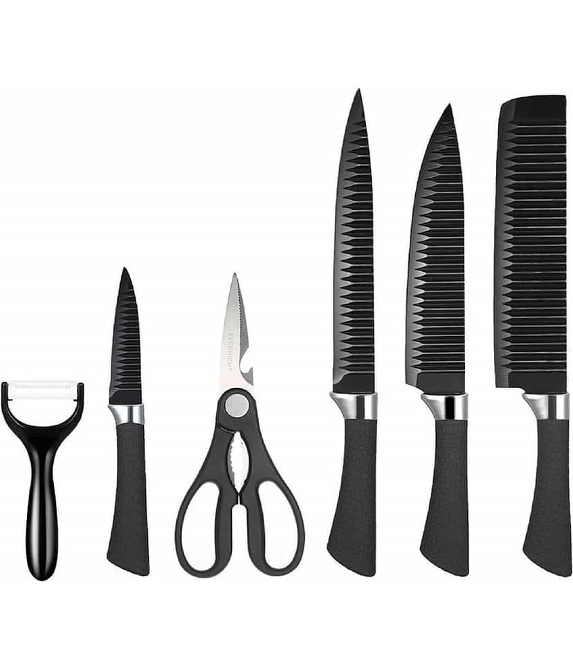 RIVERNEST Multicolor Stainless Steel Knife Set Blade Length 8 cm ( Pack of 1 )