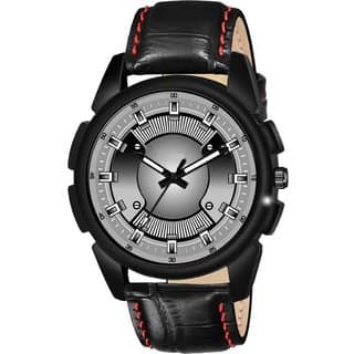 HRV Men's Round Dial Black Strap Analog Watch