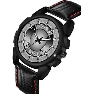 HRV Men's Round Dial Black Strap Analog Watch view 2