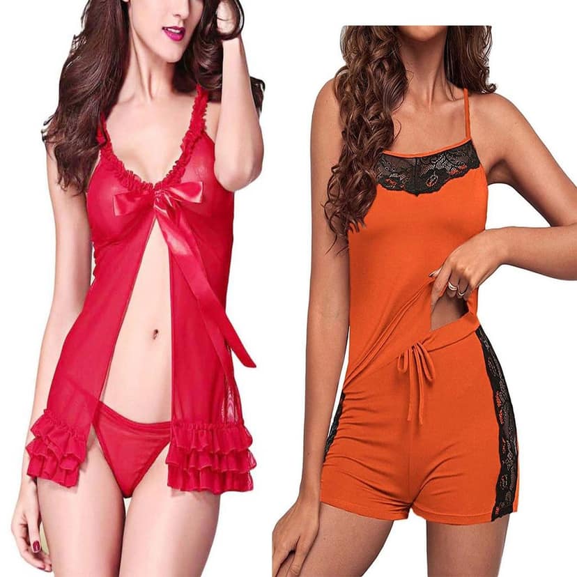Babydoll Night dress with panty Combo Pack 2 view 7