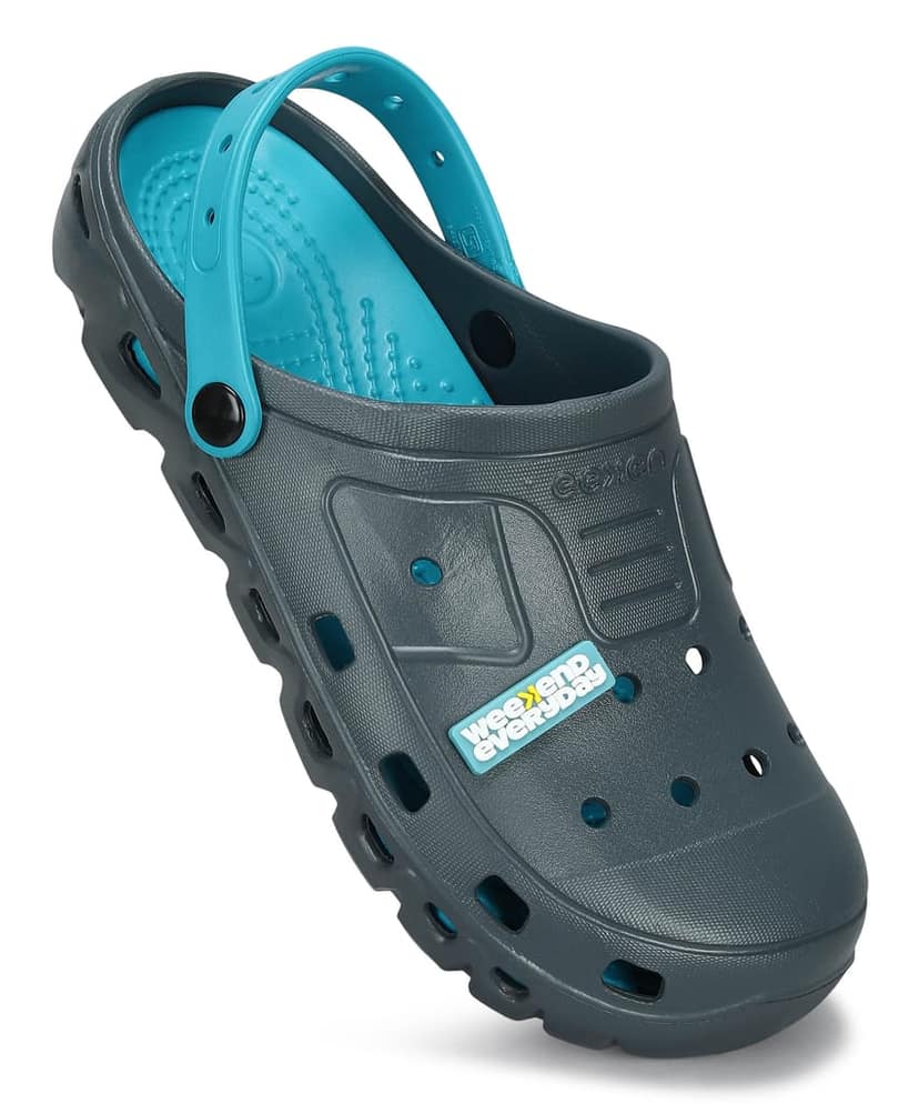 Paragon Men's Slip-on Grey-Turquoise Sandals for Men | Comfortable Sole & Durable view 6