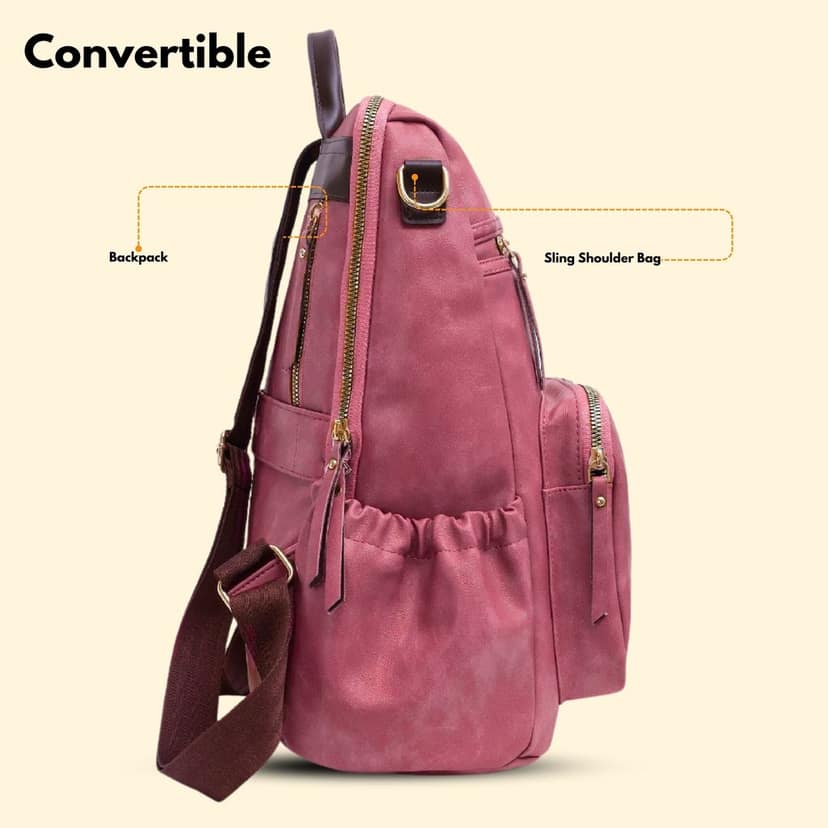 VISMIINTREND Women Bags | Stylish College Backpack | Backpack for Office Use | Travel Backpack | Vegan Leather | Waterproof | Laptop Backpack view 8
