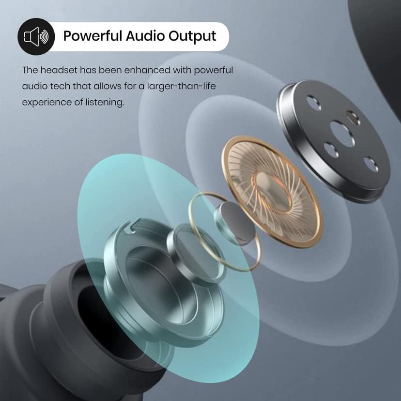 Portronics Harmonics X1 Headset Neckband, Bluetooth 5.0, Seamless Connectivity, Powerful Audio Output, Magnetic Latch view 2