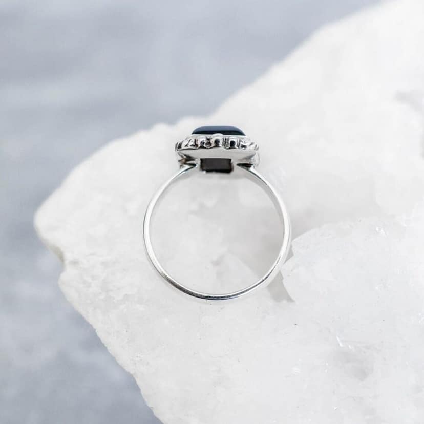 Sterling Silver Black Onyx Ring view 3