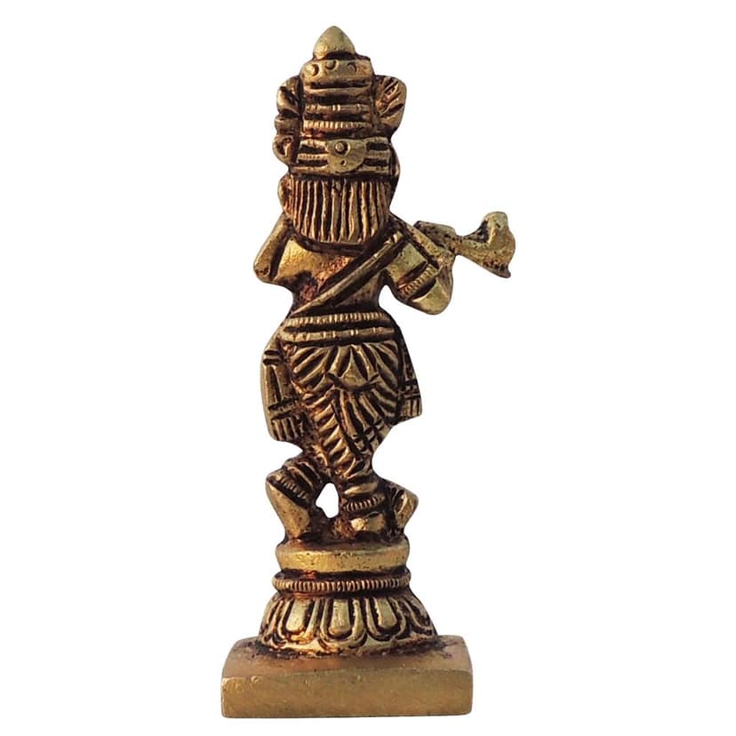Brass Showpiece Krishna God Idol Statue (BSMAS1611 K) view 3