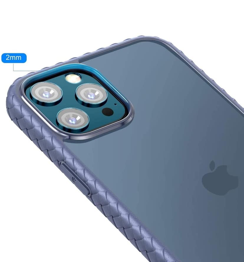 Memumi Light Frog Series Back Cover for Apple iPhone 12 Pro Max PC with Soft Bumper - Blue (6.7") view 4