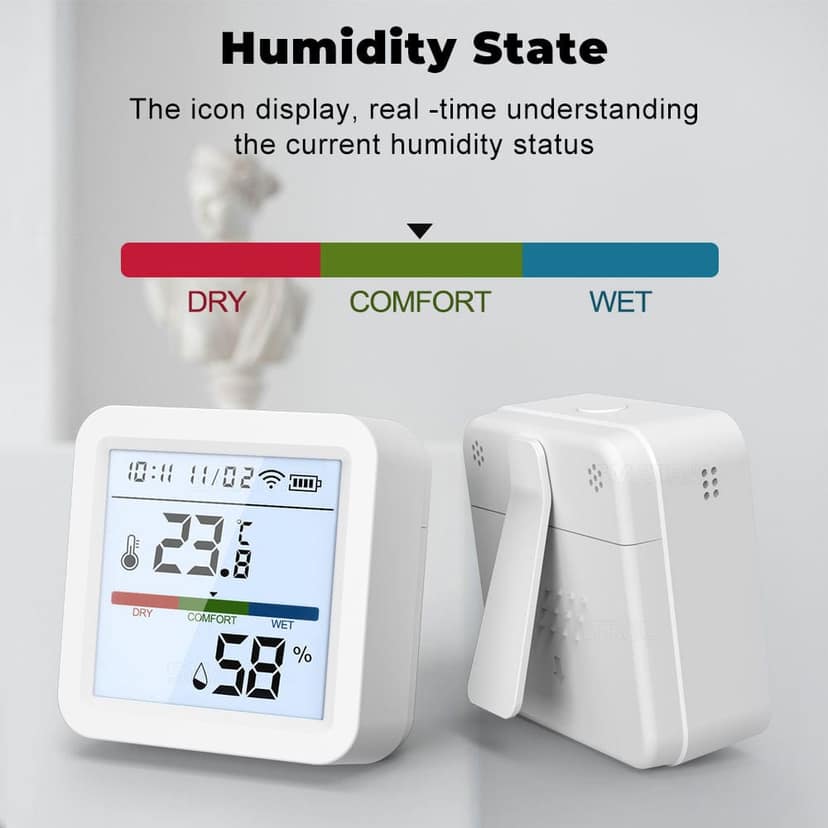 AUSHA Smart Wi-Fi Hygrometer Thermometer | Indoor Temperature & Humidity Monitor with Tuya App view 5