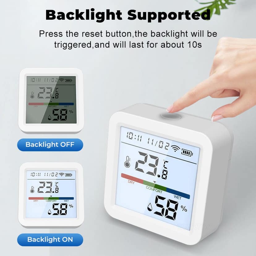 AUSHA Smart Wi-Fi Hygrometer Thermometer | Indoor Temperature & Humidity Monitor with Tuya App view 9