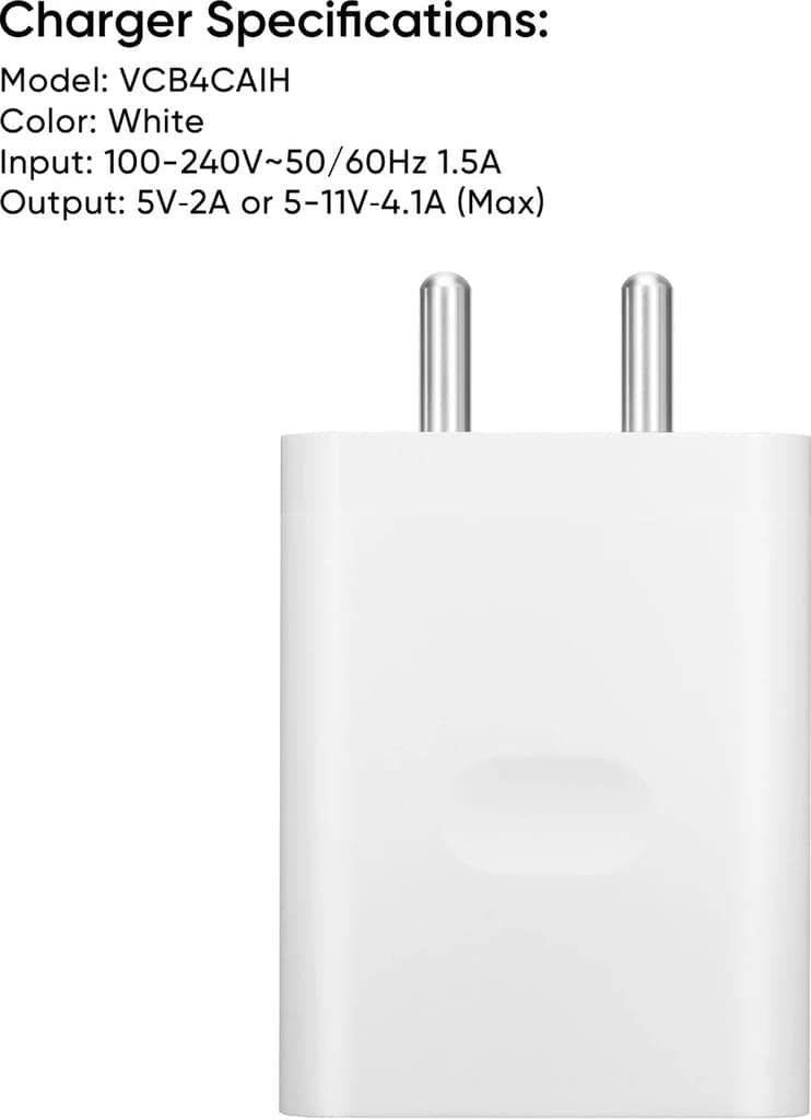 Realme 45 W SuperVOOC 5 A Wall Charger for Mobile (White) view 4