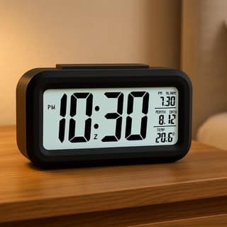 Digital LCD Alarm Clock with Backlight (1 Pc)