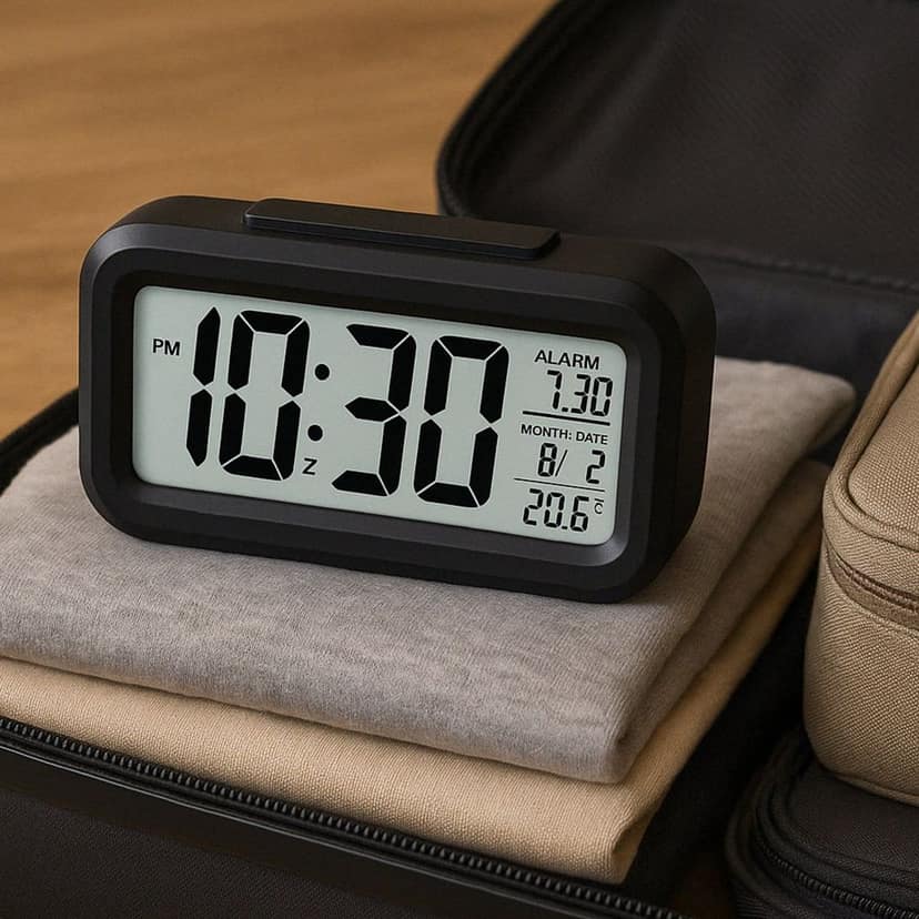 Digital LCD Alarm Clock with Backlight (1 Pc) view 4