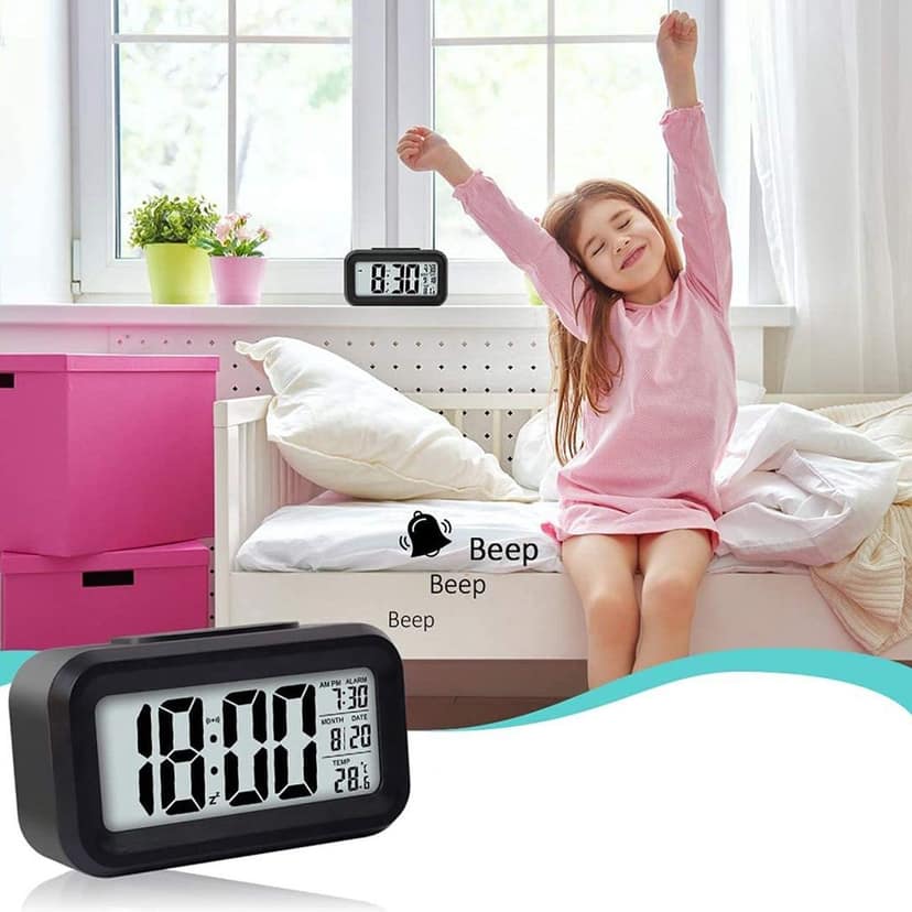 Digital LCD Alarm Clock with Backlight (1 Pc) view 6