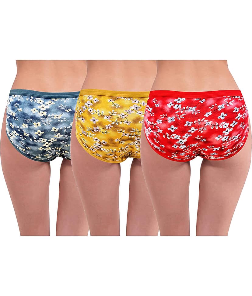 RC. ROYAL CLASS Pack of 3 Cotton Women's Hipsters ( Multi Color ) view 2