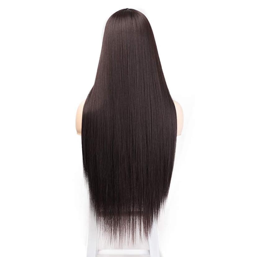Akashkrishna full head brown color straight Hair wig for women Long Hair Wigs For Women with comb view 4