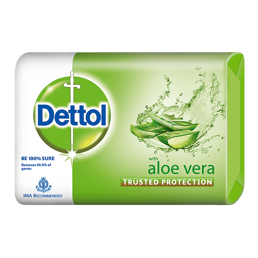 Dettol Aloe Vera Bathing Bar Soap, 100 G view 2