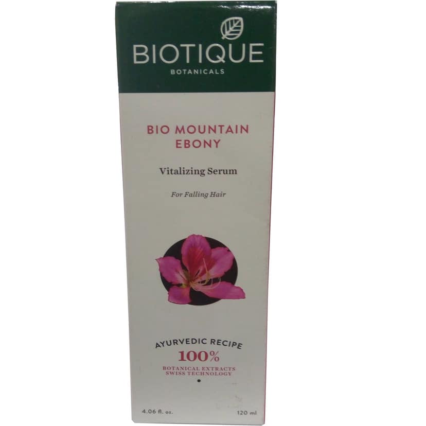 Biotique Bio Mountain Ebony Vitalizing Serum For Falling Hair, 120Ml (Pack Of 2)